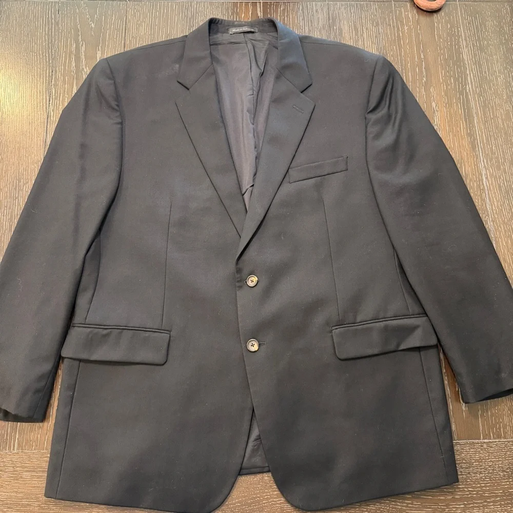Ralph Lauren‎ 100% Wool Men’s Blazer Suit Jacket Sport Coat 46R Black 2-Button